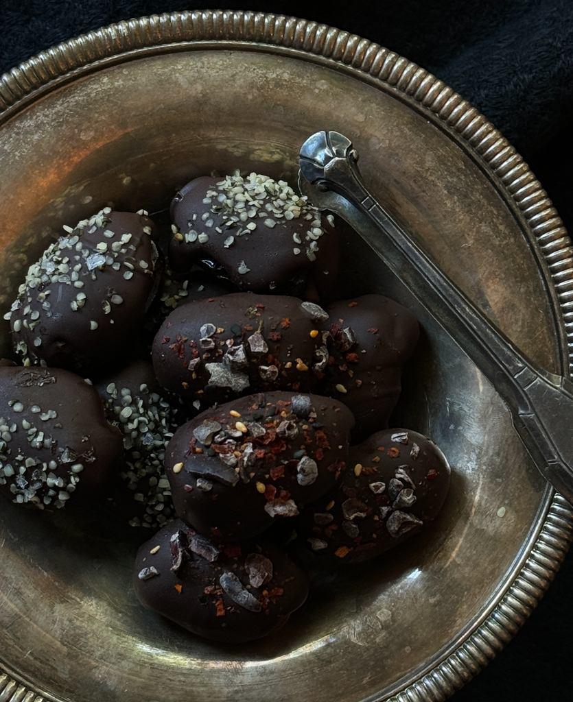 Chocolate Covered Nut Butter Stuffed Dates